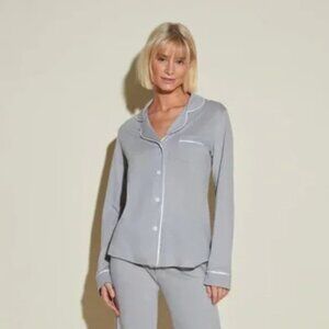 COSABELLA NWT Bella Long Sleeve Top Dove Gray/White Size 1X